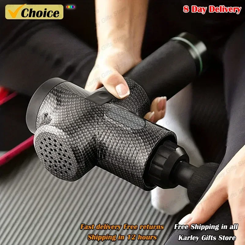 

Fascial Massage Gun Electric Percussion Pistol Massager Body Neck Back Deep Tissue Muscle Relaxation Pain Relief Fitness