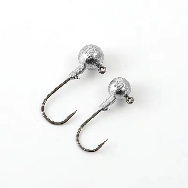 

Luya Lead Head Hook 5-Pieces 10-Pieces 50-Pieces Luya Accessories Original Color Blood Tank Lead Head Hook Fish Hook