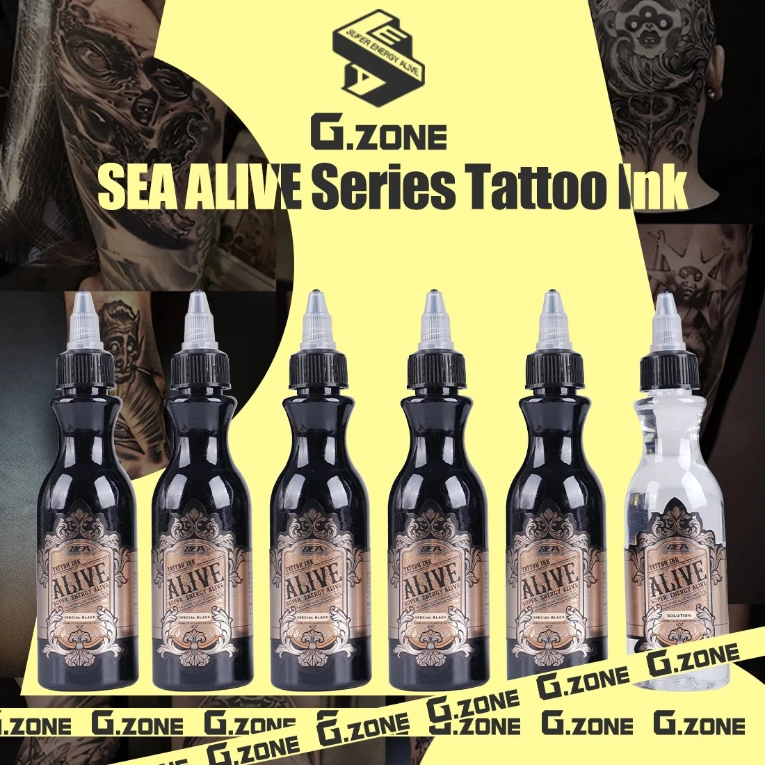 SEA Tattoo Ink Accurate Color Good Fluidity High Quality Pigment 4oz Tattoo Supplies for Professional Tattoo Artist