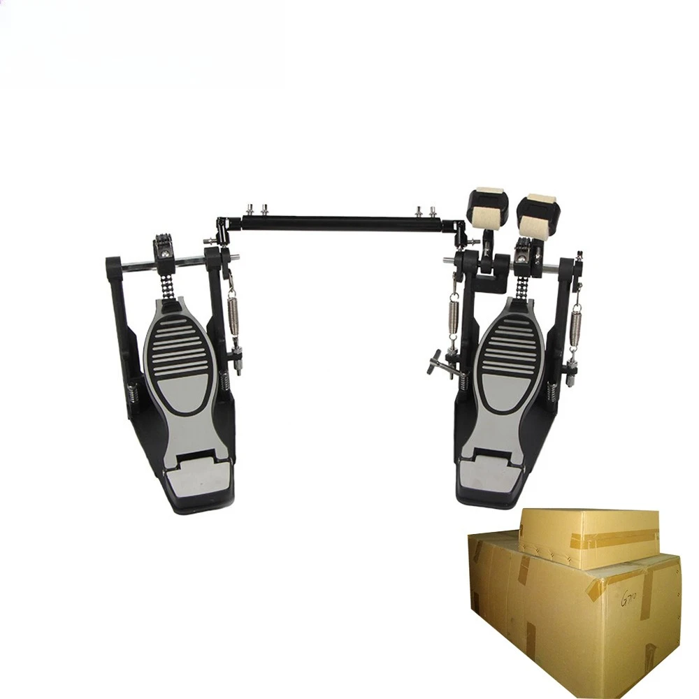 Double Bass Drum Pedal, 2-Way Bearing Linkage, Felt Beater Heads, Jazz Foot Pedal, Instrument Accessories