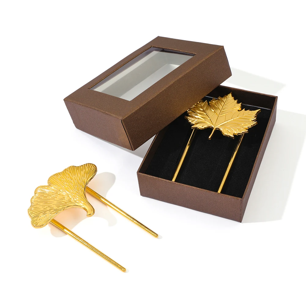 

Легкие, но прочные металлические закладки и зажимы для книг в форме листьев гинкго/клена, любимые художественной молодежью и ценителями эстетики.