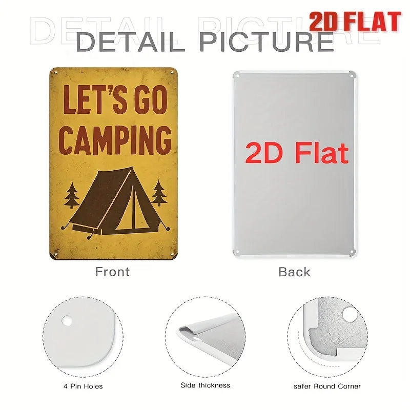 4pcs Vintage Camping Rules Metal Tin Signs - 8x12 Inch Retro Campfire Safety Decor With No Smoking, Alcohol & Prohibitions