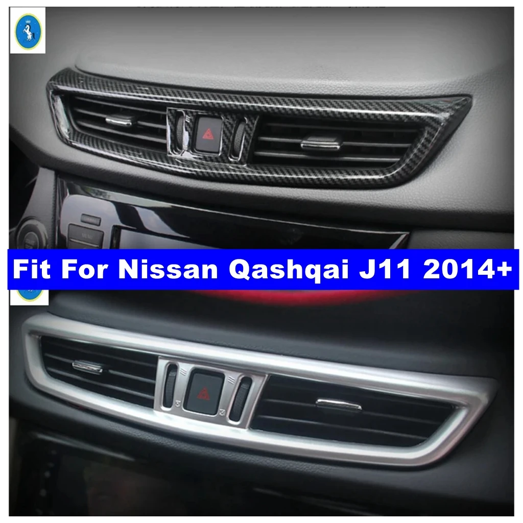 

ABS Auto Central Air Conditioning AC Outlet Vent Decor Frame Cover Trim For Nissan Qashqai J11 2014 - 2020 Interior Accessories