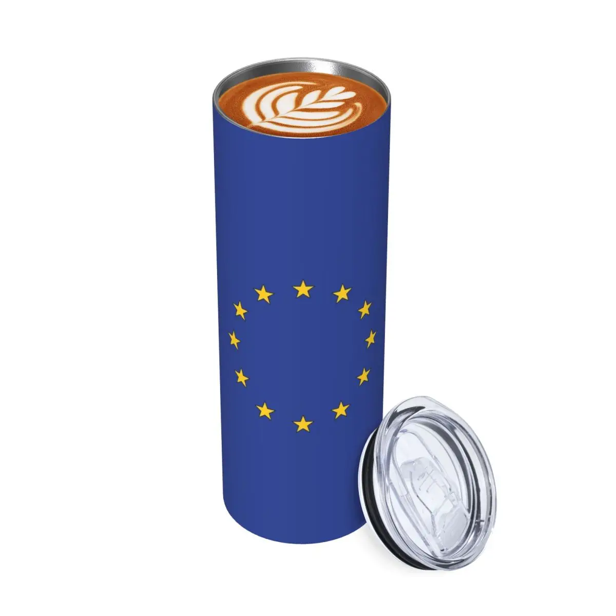 

Европейский Союз, флаг ЕС, стакан из нержавеющей стали, кружки с вакуумной изоляцией, термохолодная чашка, соломинка с крышкой, 20 унций