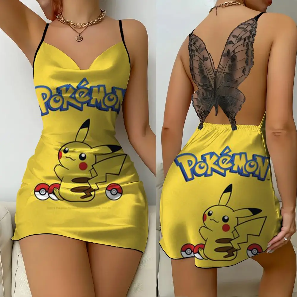 Mini Dress 3D Pikachu Element Print Sexy Dresses Summer Dress Women 2024 Party Womens Elegant Women's Clothing