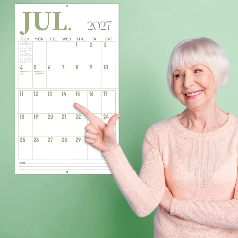 Wall Calendar 20262027 Large 23"x14" Vertical Wall Calendar 2026 19Month from 2026 Jan to 2027 Jul Monthly Planner Hanging Cale