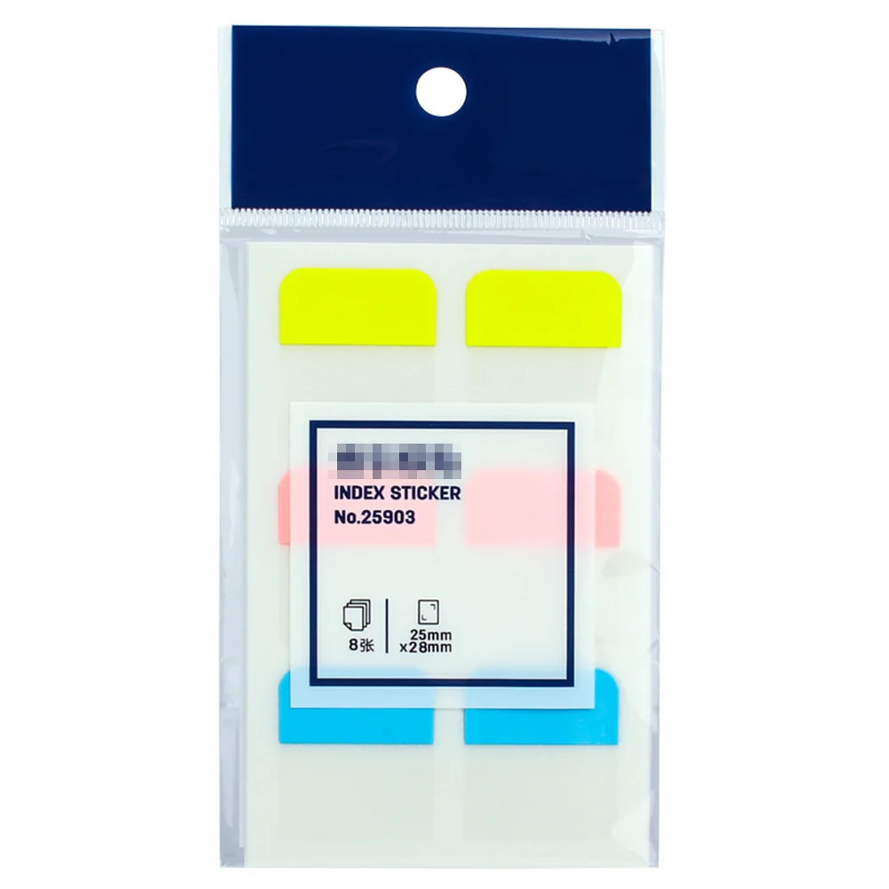 

8 Sheets Index Stickers Assorted Rainbow Colors Self Adhesive Peel Stick School Office Memo Pads Student Supplies