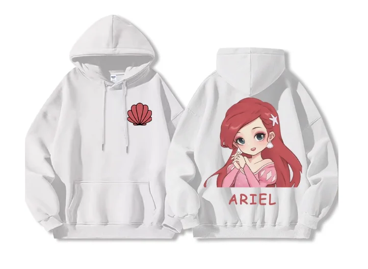 Sweat à capuche imprimé princesse Disney pour femmes, de haute qualité, blanche-neige, Elsa, vêtements de sport de plein air, veste tendance, nouvelle collection automne