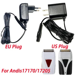2-Prong Charger EU US Plug For Andis 17170 17205 Electric Shaver Razor Trimmer Power Adapter Professional Charging Cable Parts