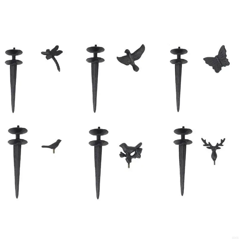 Country Themed Metal Single Bird Pipe Holder For Garden Watering And Outdoor Display B03E