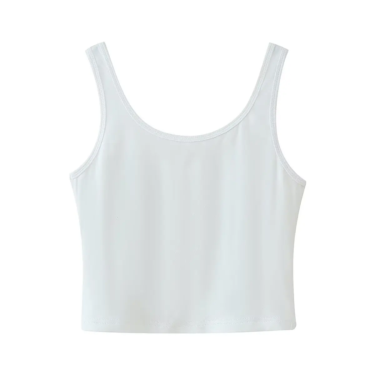 JNLEAOG Spring New Women's Faion Design Bead Embroidery Vest Polyester Fiber ort Sle Pure Color Versatile Fit