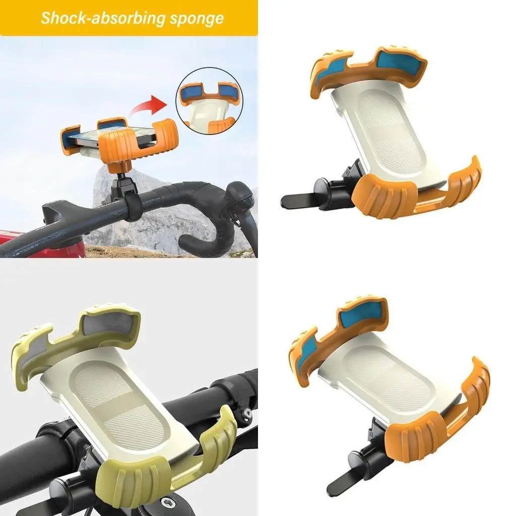 

Y1UB 360 ABS Motorcycle Bike Bicycles Cellphone Holder Handlebar/Rearviews Mount