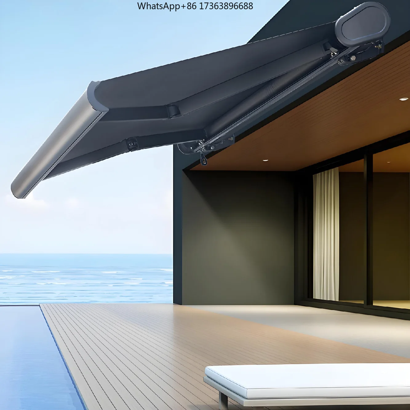 Full Cassette Retractable 4X3M Aluminum Skylight Awning for RVs and Gardens Lightweight Aluminum Alloy Frame with Shade Feature