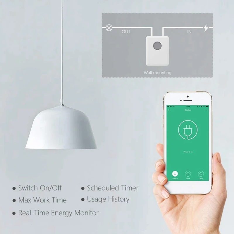 A42I-SCB1E16A Wifi Switch Energy Monitoring Wireless Smart Home Automation Relay Module For Alexa Google Home