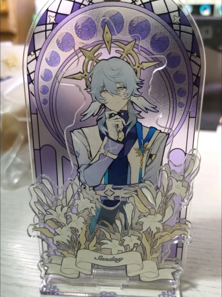 Honkai:Star Rail Stained Windows Acrylic Figure Stand Model Plate DIY Desk Decor Standing Sign Collection Ornament For Fans Gift