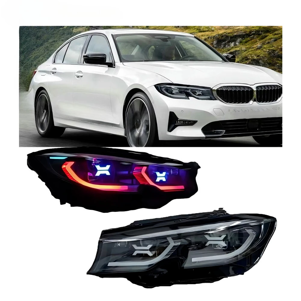 G20  Headlights 2018-2022 RGB DRL Lens LED Upgrade 3 Series 320i 325i 330i G28 G80 Head Lamp Modified