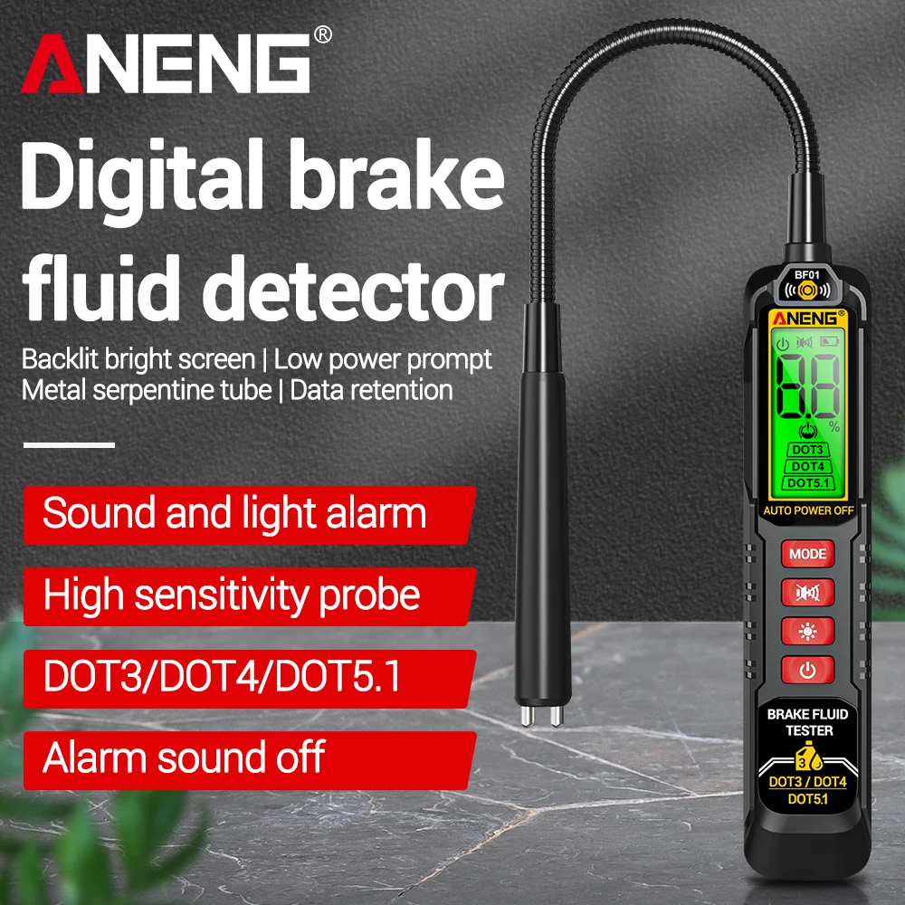 

Brake Fluid Tester Oil Quality Check Detector ANENG BF01 Universal Brake Liquid Digital Vehicle Auto Brake Oil Tester Tools
