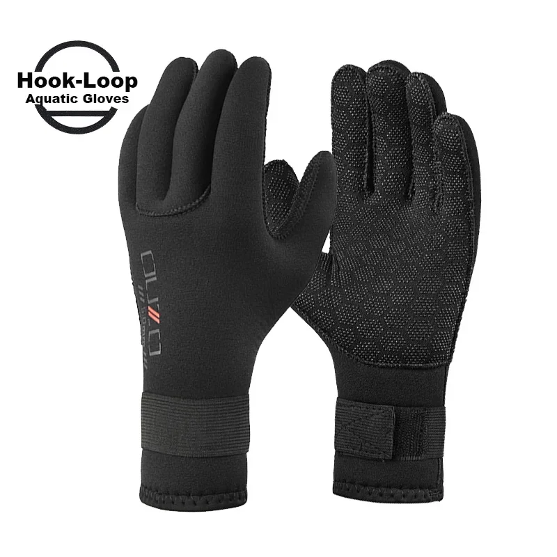 Hook-loop Neoprene Diving Gloves, 3mm & 5mm, Anti-slip, Ideal for Diverse Aquatic Adventures from Snorkeling to Kayak Paddling