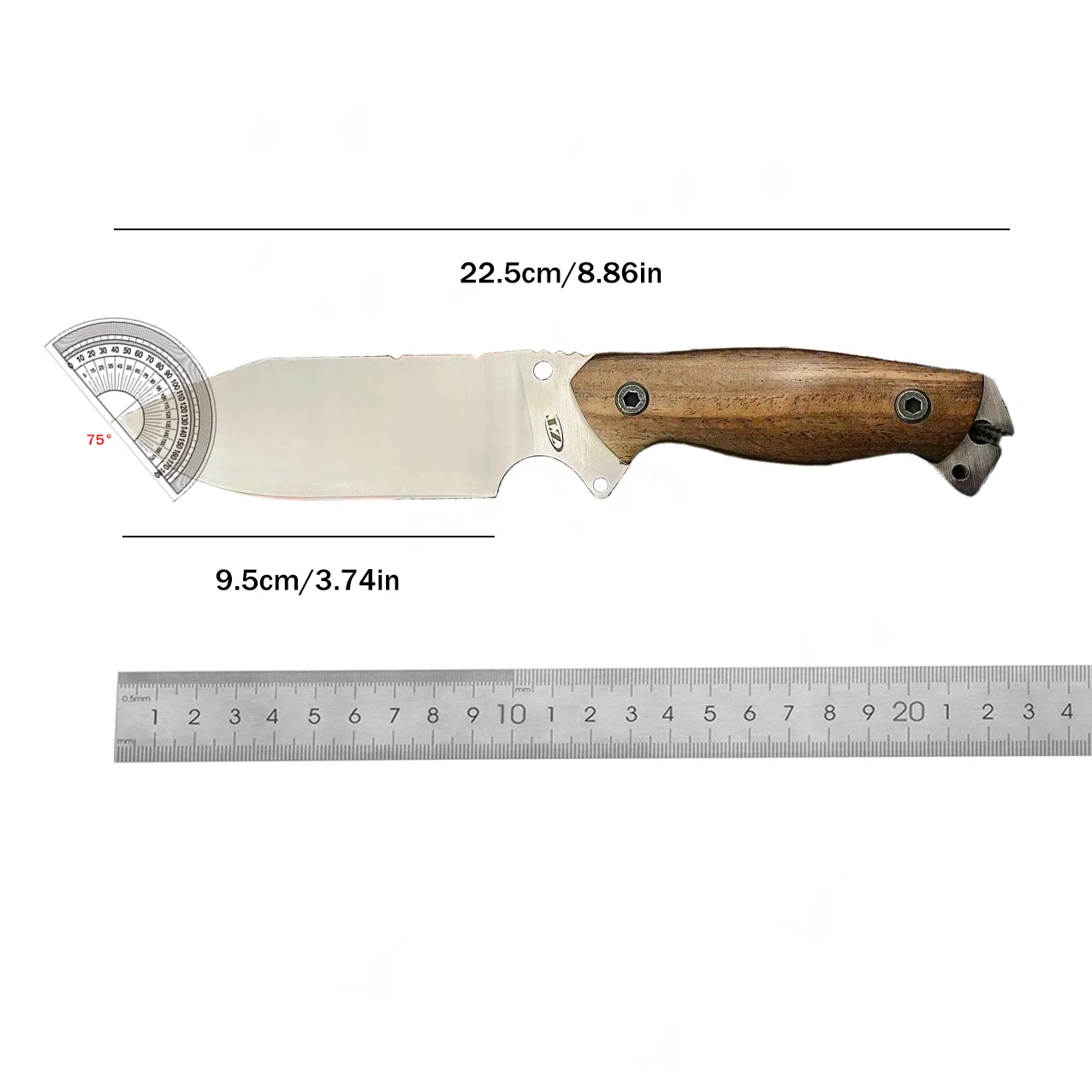 Multi-purpose outdoor thickened straight knife, portable fixed blade knife with knife sleeve one keel camping collection gifts