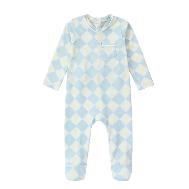 Argyle Pyjamas – Blue Romper