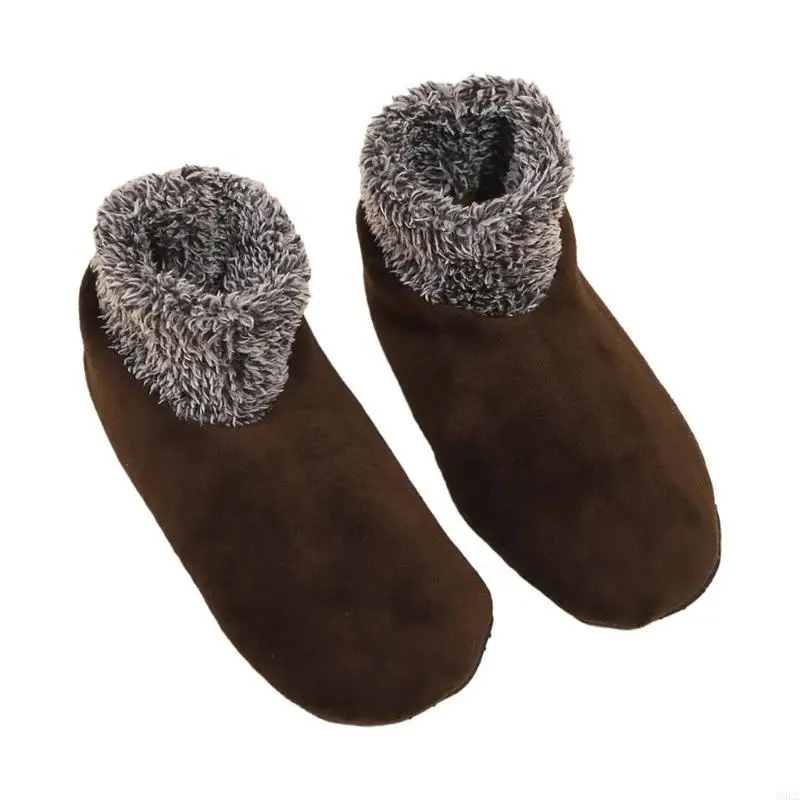 50Le Plush Cuffs Slipper Slipper SOCKS DOCE LED LINED NONSLIP GRIP