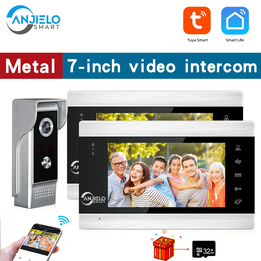 Wifi Video Door Entry Door Intercom with Camera Tuya App Remote Control Call Panel Video Intercom Interphone for Home Domofon