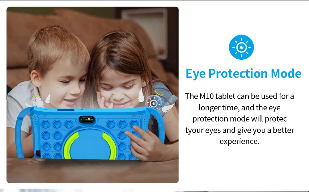 Kids Tablet 7.0 Inch Android 12 Quad Core 4GB RAM+64GB ROM 4500mAh Dual Camera WiFi Parental Control