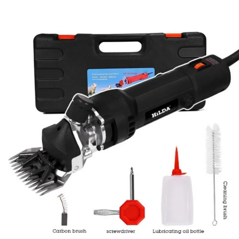 Cizalla eléctrica para ovejas y cabras, 1200W, 6 velocidades, herramienta recortadora de 220V, tijera de lana, máquina cortadora con caja, Clippe de 13 dientes