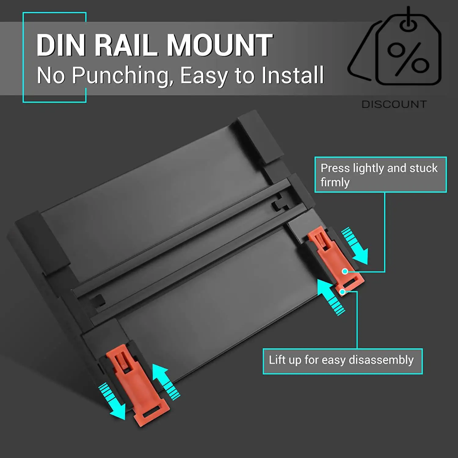 ABKN-DC 24V Relay Module, 6 Channel SPDT Switch Module With Isolated Optocoupler DIN Rail Mount Pluggable Power Relay Module