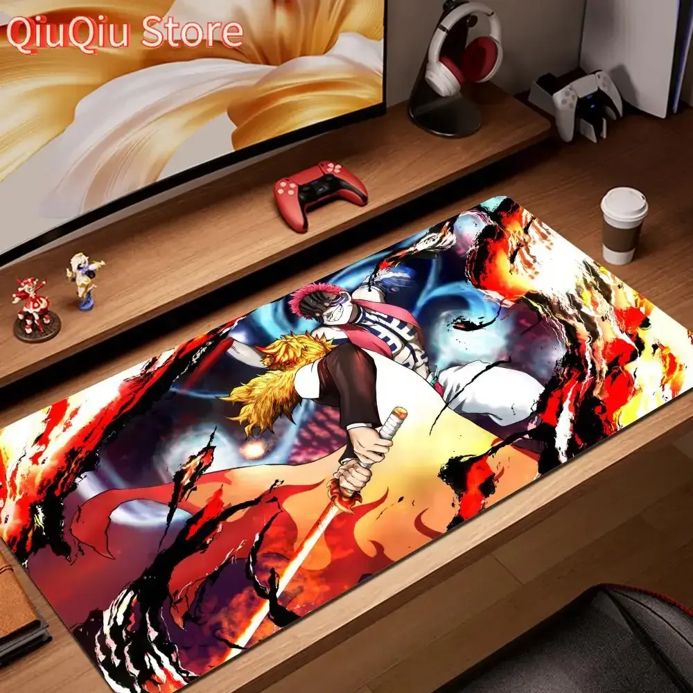 

Коврик для мыши с рисунком, игровой резиновый коврик для мыши, аксессуары для ПК, настольный коврик, нескользящий коврик для офисного стола, геймерский D-demon Slayer Akaza, коврик для клавиатуры