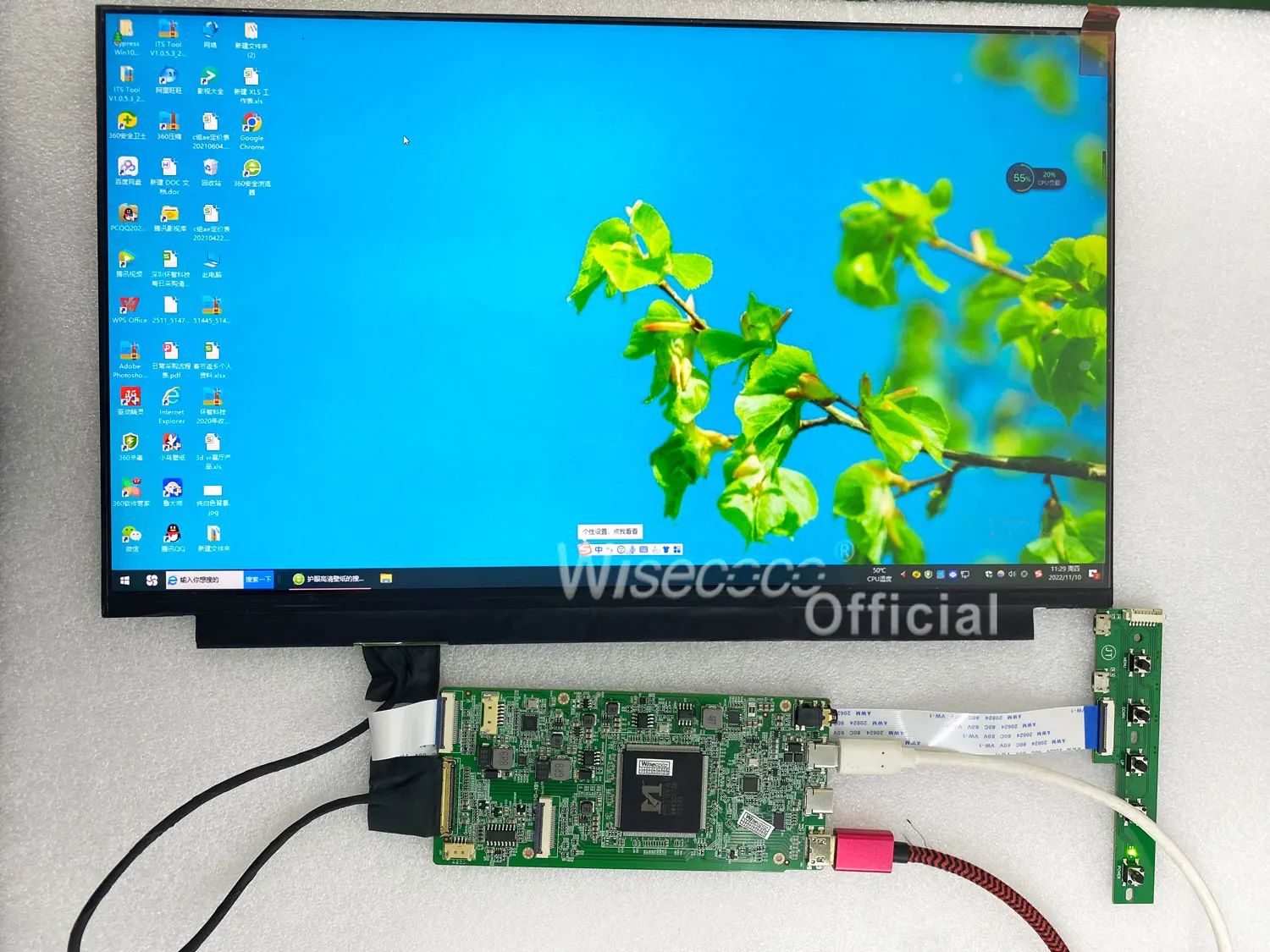 Imagem -05 - Wisecoco 15.6 Polegadas 4k Display Lcd 3840x2160 Ips Módulo Tft Uhd Raspberry pi Jogos Xbox Ps4 Monitor de pc