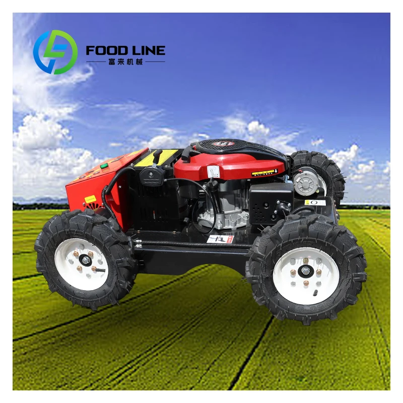 Customized Four Wheel Drive Turning Lawn Mower Dual Blade Precision Cutting Small Tire Garden Grass Cutting Machine