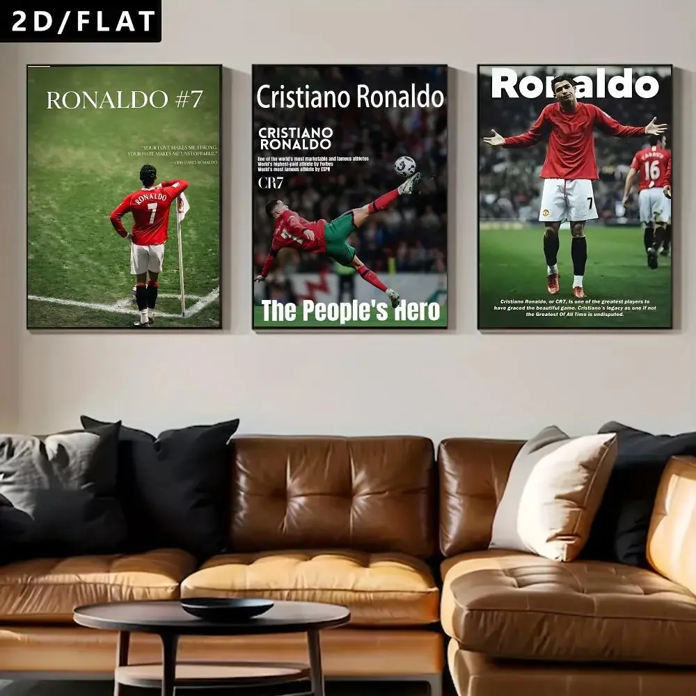 athlete Cristiano Ronaldo Trendy Classic hot HD Self-Adhesive Waterproof Art Poster Room Decor New Arrival On Sale