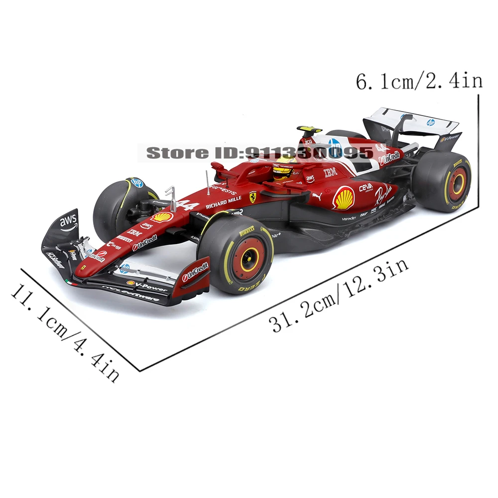 Bburago 1:18  2025 F1 Ferrari SF25 #16 Charles Leclerc #44 Lewis Hamilton Car Model Toy Die Cast Vehicles Collectible Model Car