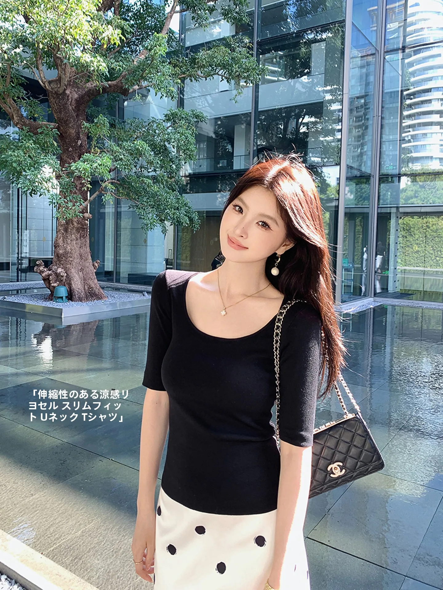 

Женская трикотажная футболка Ms.Daoge с коротким рукавом, облегающая, с круглым вырезом, эластичная, повседневная, однотонная, в стиле кэжуал