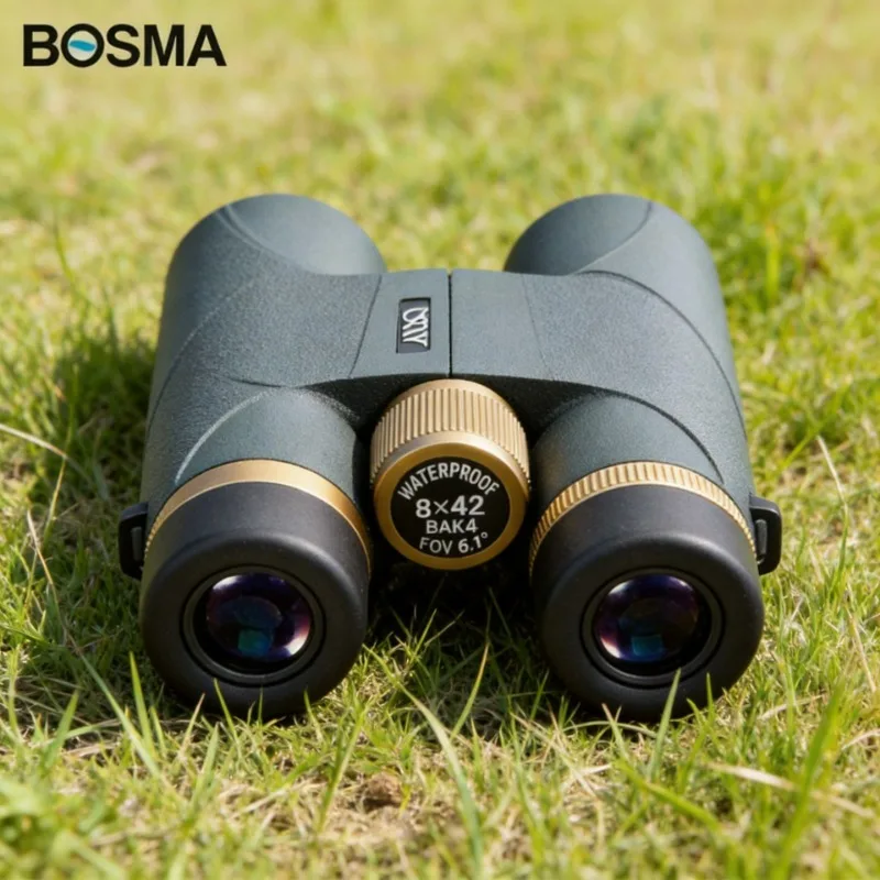 BOSMA Golden Tiger Binoculars 8X42 10X42  Waterproof Anti-Fog Low Light Night Vision Mobile Phone Connection Outdoor Sports