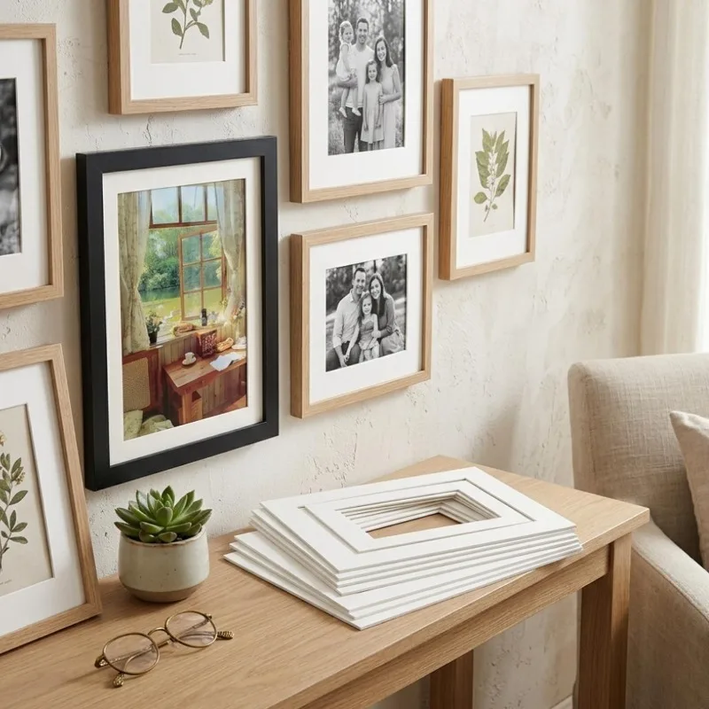 10/2x White Photo Mat Set Picture Mounts For Frames