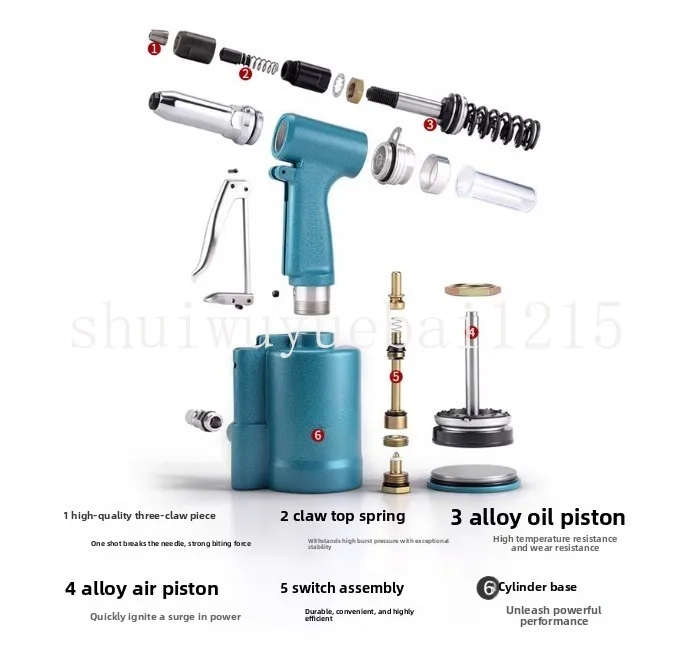 2.4-5 Pneumatic Rivet Gun Industrial Automatic Stainless Steel Drawing Rivet Gun
