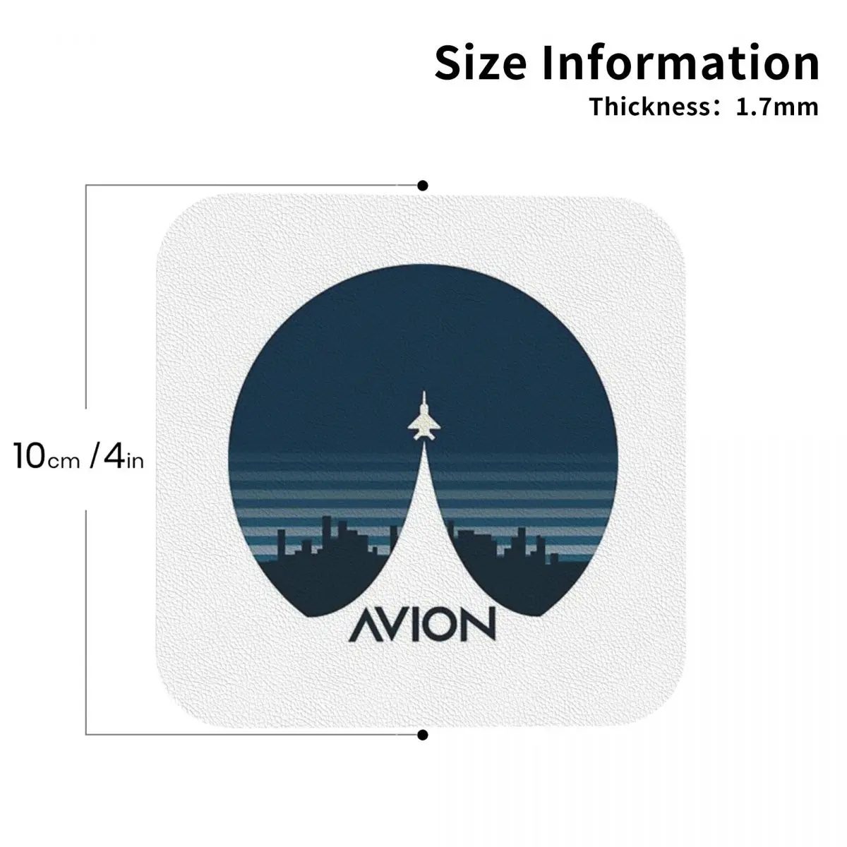 Aviation Fighter Aircraft Above The City Coasters Kitchen Placemats Non-slip Insulation Cup Coffee Mats  Tableware Pads Set of 4