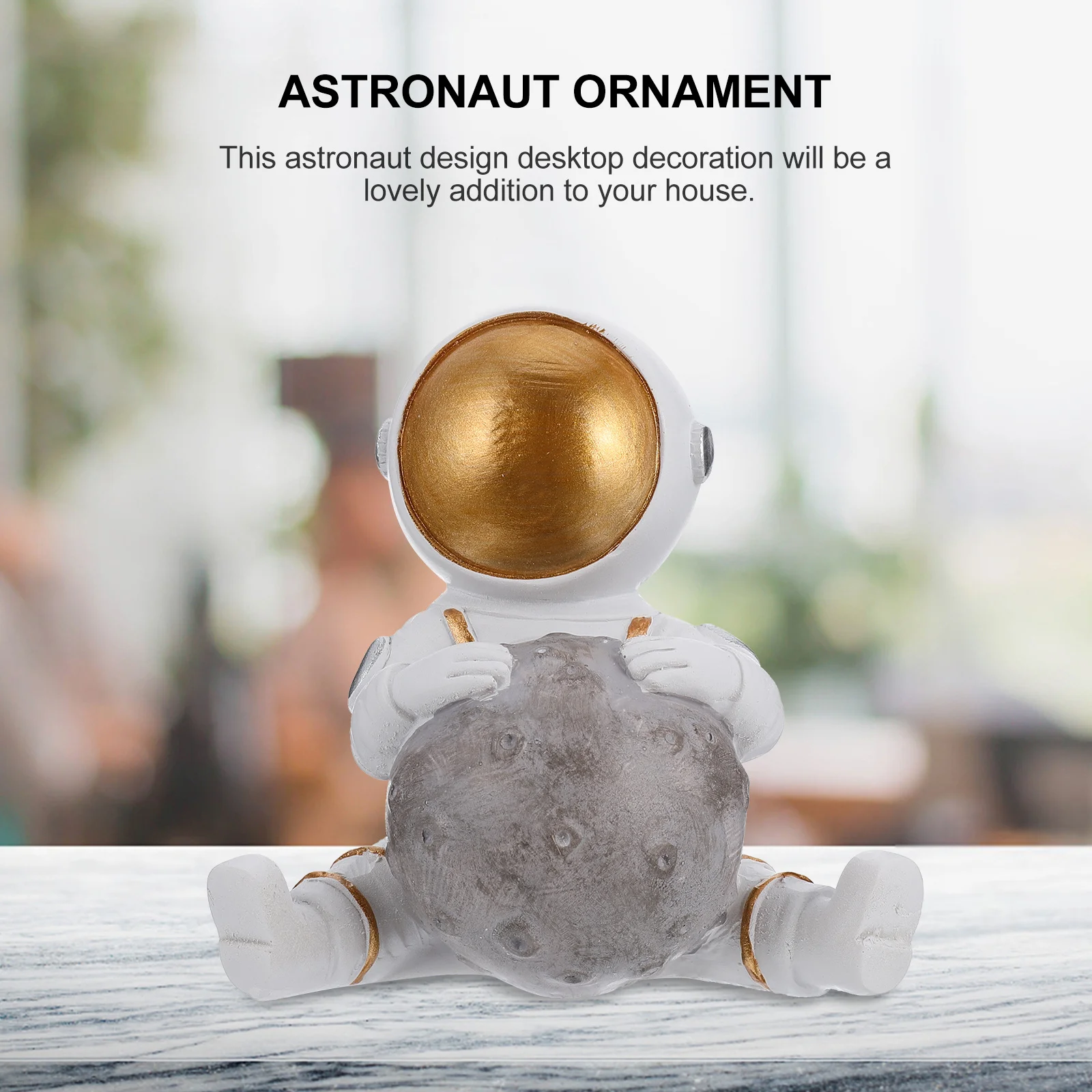 

1Pcs Astronaut Ornament Resin Sculpture Long-Lasting Resin Decoration for Stylish Tabletop and Home Astronaut Ornament
