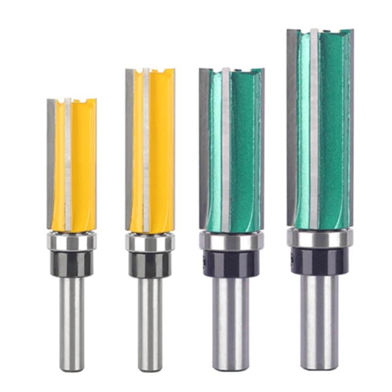 Fraises à bois à motif Z4 vert jaune 8MM 12MM, fraises à bois pour le travail du bois, fraises à bois pour le fraisage de surface, fraises en carbure, fraises à bout