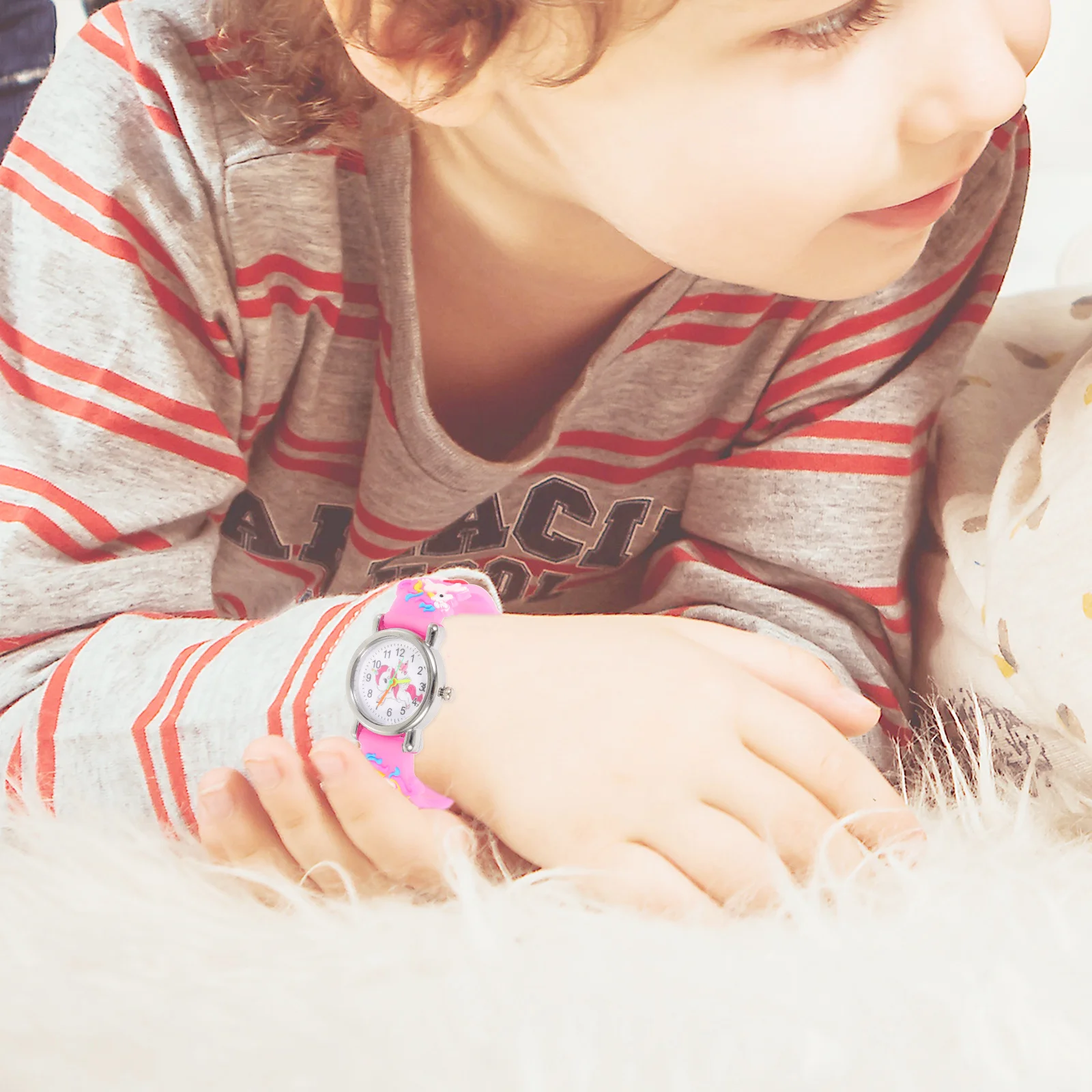 شاهد ساعات سيليكون باند يونيكورن تايم المقاومة للماء كهدية عيد ميلاد 4-10