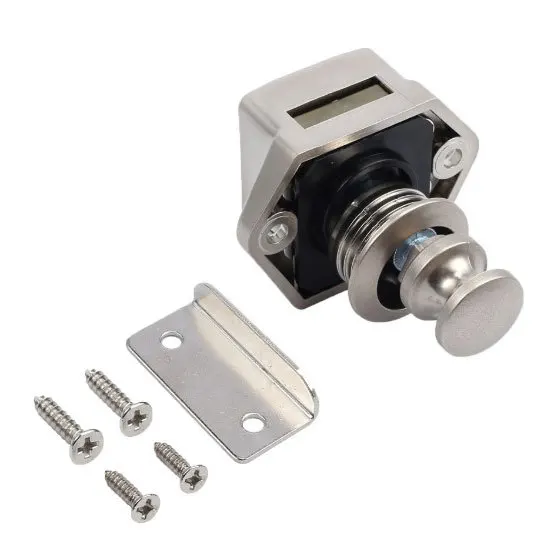 10pcs Furniture Door Lock Camper Car Push Lock RV Caravan Boat Motor Home Cabinet Drawer Latch Button Locks Hardware