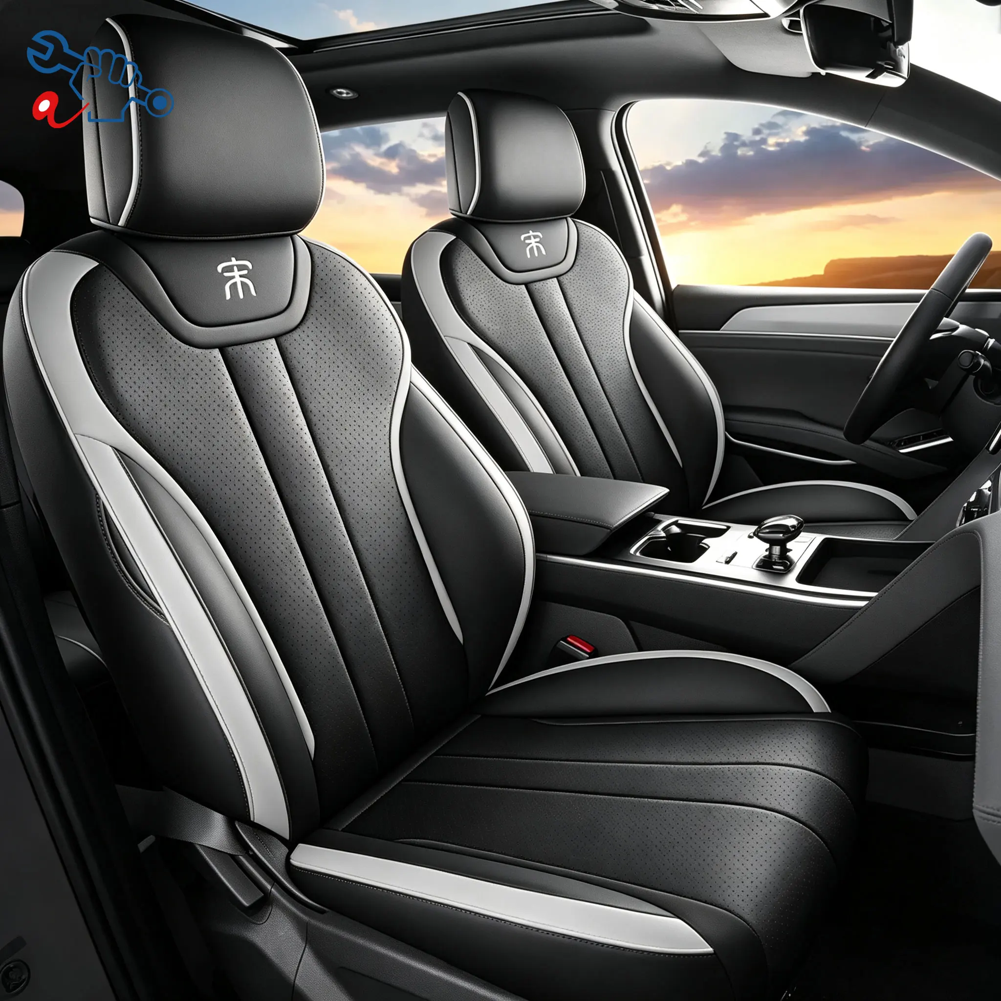 Left-Drive Car Seat Cover For BYD Song L DM-i 2024-2026 Custom Fit Full Surround Seat Cushions All Weather Protective Covers Car