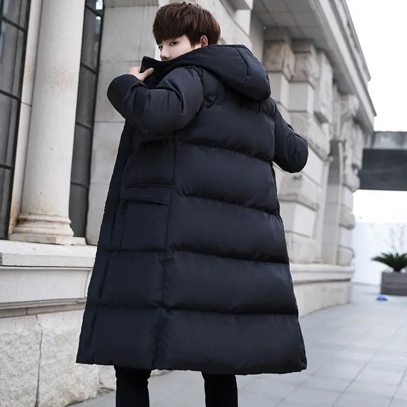 Male Padded Coats Long Padding Hooded Men\'s Down Jacket Quilted Parkas Winter Outerwear Offers Korean Style In Promotion Outer