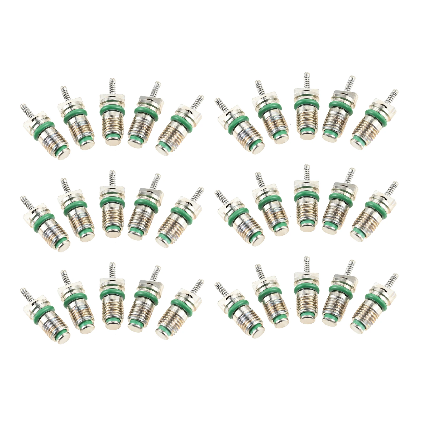 

30 шт., медный сердечник клапана высокого давления R134A, сердечник клапана кондиционера Crar для вакуумного насоса хладагента кондиционера, R134a, перезаряжаемый шланг