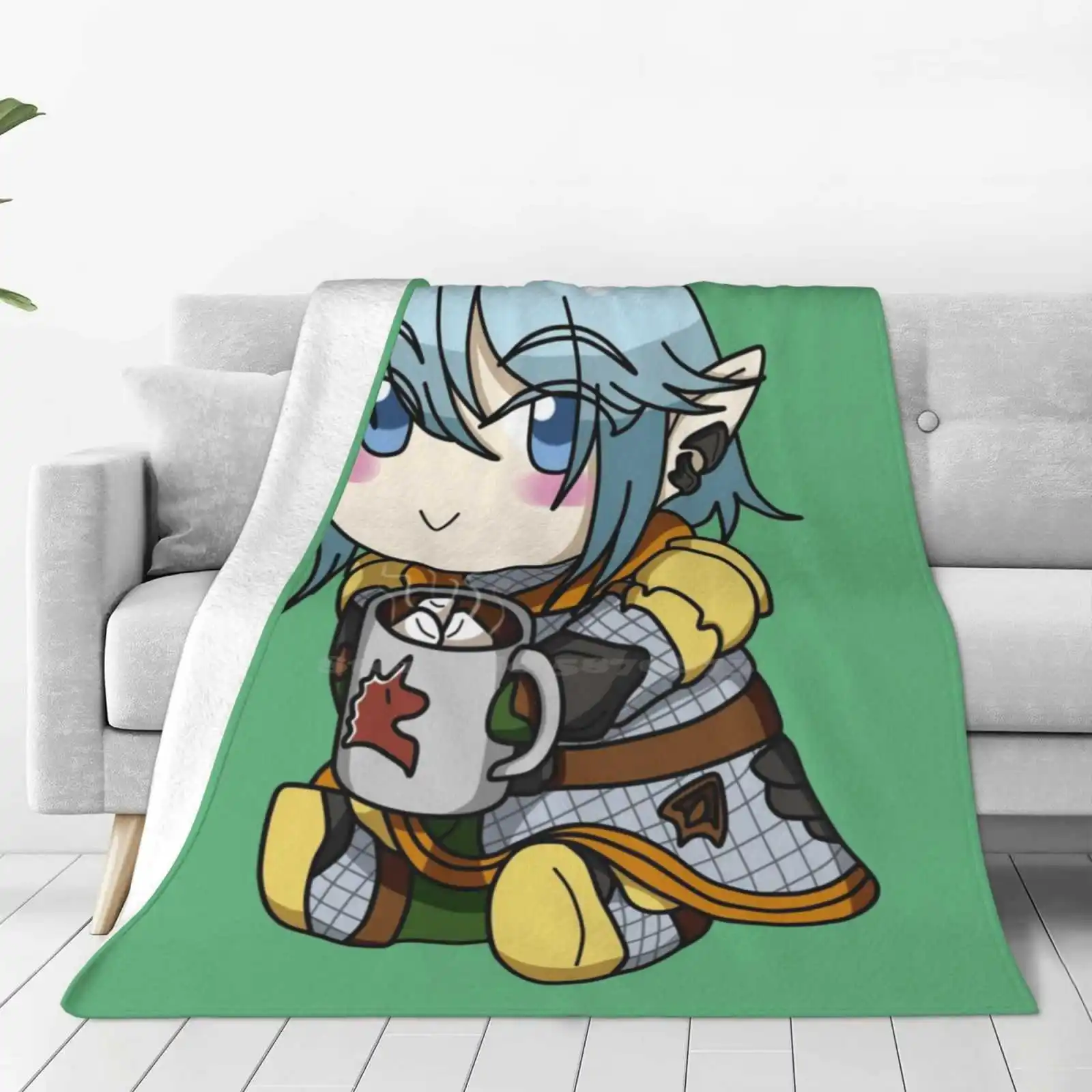 Bitty Haurchefant Super Warm Soft Blankets Throw On Sofa/Bed/Travel Final Fantasy 14 Final Fantasy Xiv Ffxiv Ff14 Haurchefant