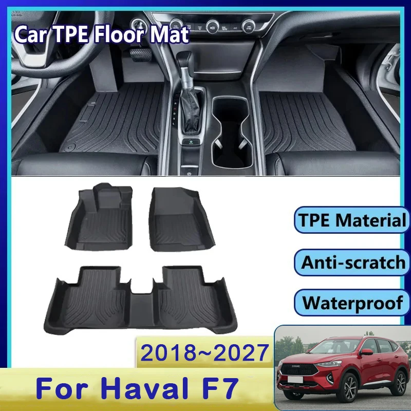 

Car Floor Mats For Great Wall Haval F7 F7x 2018-2027 Dirt-resistant Rug Left Hand Dand Pad Foot Covers Full Set Auto Accessories