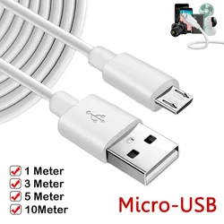 Cable Micro Usb de carga rápida, Cable de datos Ultra largo de 10m para Android, Samsung, Xiaomi, tableta, cámara, Cargador USB