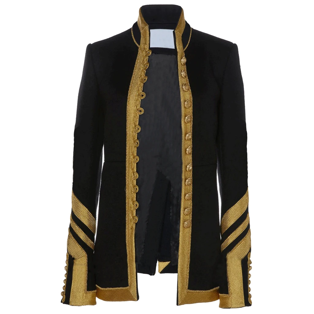 Adult Women Black Army Hussars Cosplay Jacket Regimental Long Military Coat Costume British Army Civil War Military Costume Coat